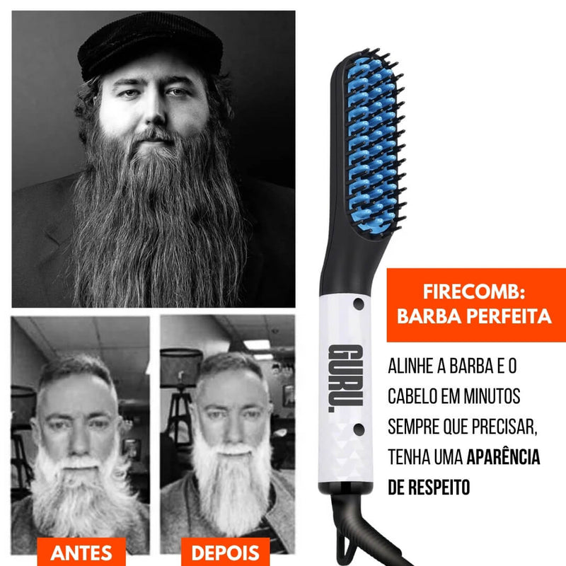 Alisador FIRECOMB™: Barba e Cabelo Perfeitos - 50% OFF
